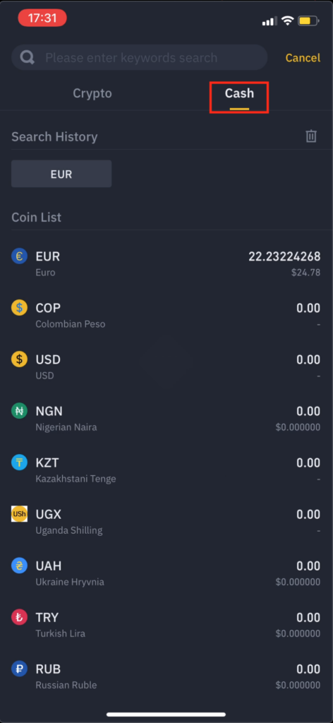 withdrawing fiat from binance
